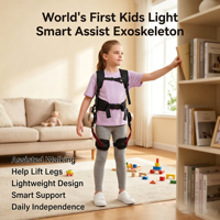 Exosquelette de marche pédiatrique à assistance intelligente pour une mobilité fluide des jambes, design pliable et léger