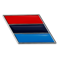 Logo de voiture en métal 3d personnalisé, drapeaux français, allemands et italiens, ailes, décoration arrière, autocollants de moto