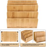 Organisateur de rangement de bureau en bambou pour comptoir Organisateurs de bureau et de courrier en bois
