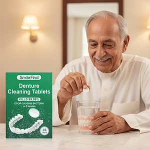 Nụ Cười Tìm Thấy Chất Lượng Cao OEM Bạc Hà 90 Ngày 120 Người Lưu Giữ Sủi Hương Vị Tùy Chỉnh Hàm Răng Giả Nha Khoa Aligner Cleaner Máy Tính Bảng - Product Image 1