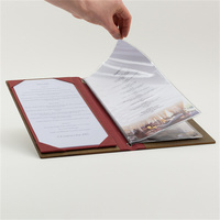 Porte-menu de restaurant élégant et de luxe avec couverture gravée sur mesure, porte-menu de haute qualité, élégant, en bois, couverture rigide