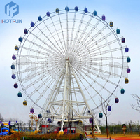 Grande Roue Géante de 65 m pour Projets de Parcs d'Attractions Extérieurs avec Équipement Commercial de Manèges de Type Grande Roue