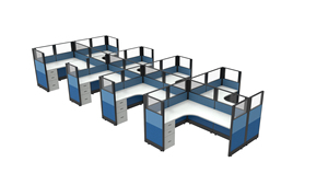 OMNI U-a forma di cubicolo pannelli da scrivania per uffici a casa e ospedale Coworking ambienti aperti spazi di lavoro divisorio - Product Image 5