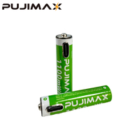 Fujimax baterai Lithium-ion tipe c, pengisian daya Cepat 1.5v baterai isi ulang AA 440mah 1.5V USB C baterai Lithium untuk rumah
