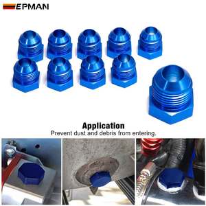 EPMAN Adaptador de Conexión Macho con Tapón de Aluminio Hexagonal Azul de 4AN 6AN 8AN 10AN 12AN - Product Image 5