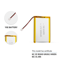 Baterai Lithium Ion kantong 656090 V/3.7 mah isi ulang 5000 dengan perlindungan pengisian daya berlebih untuk elektronik konsumen portabel