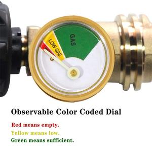 Indikator Level pengukur adaptor meteran katup <span class=keywords><strong>Gas</strong></span> propana panggang RV Amerika Utara berlapis nikel kuningan kualitas tinggi untuk Putar - Product Image 2