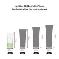 Tube de crème pour les mains 50ml 120ml, bouchon ovale angulaire, personnalisation, impression sérigraphique, scellage vertical, tube d'emballage en plastique pour cosmétiques