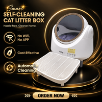 Litière pour chat électrique autonettoyante avec caméra intégrée, design ouvert sécurisé, désodorisant IA, grand espace, nettoyage facile
