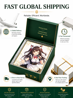 Papan Shikishi Anime OEM ODM dengan Cetakan Foil Emas untuk Karakter Seni, Grosir