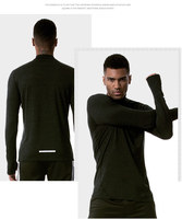Chemises de gymnastique à manches longues personnalisées chemise d'entraînement élastique à rayures réfléchissantes T-shirt de fitness à séchage rapide pour la course à pied et la musculation