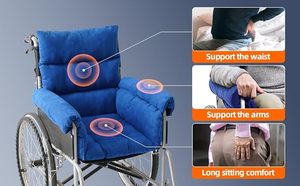 Custom Wheelchair Sheepskin Seat and Backrest Cushion Cover for Pressure Relief Soft Faux Fur Pad for Elderly and Medical Use - Product Image 3