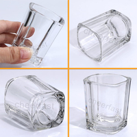 Support Kit personnalisé pour fête et mariage Joli article Base lourde Mini carré de forme Design Verre Shot 50ml Carré Verres Shot Set