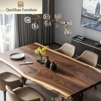 Table à manger en noyer d'Amérique du Sud, mobilier de maison moderne et simple, multifonctionnelle, en bois massif, grande taille, pour salle à manger et salons