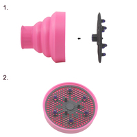 Diffuseur de cheveux en silicone et plastique Lohas pour cheveux bouclés - Sèche-cheveux pliable pour femmes avec options de couleur Pantone personnalisées