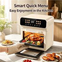 Four à friture sans huile intelligent ZHENGFA OEM en acier inoxydable grande capacité avec écran tactile et fenêtre visible, multifonctionnel pour la maison