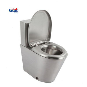 Nhà Máy Bán buôn Chất lượng cao Thiết bị vệ sinh <span class=keywords><strong>commode</strong></span> nhà vệ sinh một mảnh tầng gắn WC thép không gỉ nhà vệ sinh bát với nắp - Product Image 2