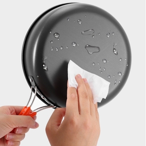 Ensemble de casseroles, poêles <span class=keywords><strong>et</strong></span> bouilloires portables en alliage d'aluminium pour le camping en plein air, sac de <span class=keywords><strong>rangement</strong></span> en filet pour cuisinière à gaz - Product Image 4