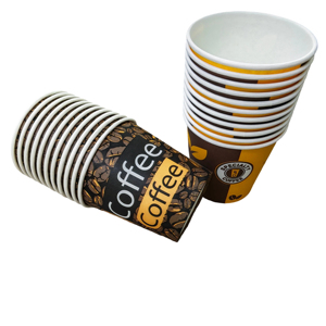 Gobelet en papier biodégradable de qualité alimentaire à usage unique, grande capacité (4 oz), à paroi simple, avec logo personnalisé imprimé pour les fêtes - Product Image 3