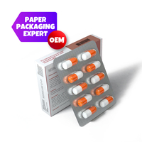 Boîte de médecine en papier pharmaceutique imprimée sur mesure avec logo pour l'emballage de médicaments d'approvisionnement OEM