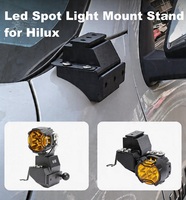 Support de fixation pour phares auxiliaires LED tout-terrain CNC, pour Toyota Hilux, montage sur montant A ou capot.