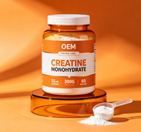 Créatine Monohydrate en Poudre OEM 300g Haute Pureté Supplément Adulte Croissance Musculaire Énergie Endurance Soutien Immunitaire Sans Arôme Facile à Préparer