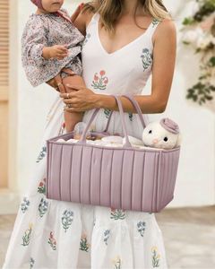 Organizador de Pañales para Bebé, Cesta Portátil Grande para Pañales, para Mesa Cambiadora, Organizador de Pañales, Bolsa de Viaje para Auto - Product Image 4