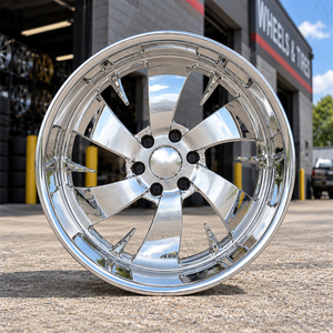 Jantes en alliage forgées sur mesure 20 22 24 pouces 5x5 6x5.5 polies à 6 branches apparentes pour Chevy C10 Silverado GMC Sierra - Product Image 2