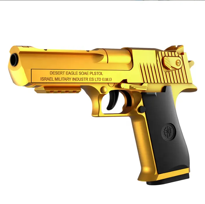 2023 heiß verkaufte Soft Shell Wüsten adler Spielzeug pistole hochwertige goldene Spielzeug pistole, die echt aussieht