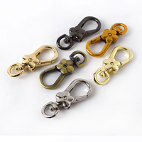 Meetee F3-34 9*45mm DIY Fleur En Forme De Alliage Homard Fermoirs Crochets Matériel Accessoires pour Sacs Porte-clés Décoratif Chien Boucles