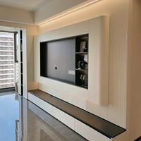 Meuble TV mural modulaire au design moderne et personnalisé, meuble TV pour salon, ensemble de meubles TV en acier inoxydable