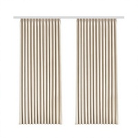 Rideau double face en chenille, couleur unie crème, style salon, chambre à coucher, fenêtre latérale, fenêtre du sol au plafond