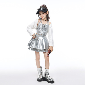 Costumi da Ballo Jazz alla Moda per Ragazze, Set con Paillettes e Ali per Spettacoli di <span class=keywords><strong>Danza</strong></span> di Strada, Balletto e Hip-Hop, Abito in Poliestere per Bambine - Product Image 6