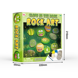 Glow In The Dark Scribble Mosaic Stones Rock Art Kit di pittura su roccia fai da te per bambini - Product Image 3