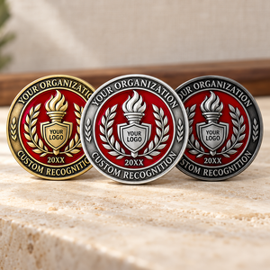 Monedas de Honor Personalizadas en Oro Antiguo para Eventos de Empresas, Universidades y Asociaciones, Fabricante OEM ODM - Product Image 1