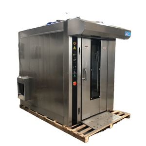 Four rotatif à 64 32 plateaux, <span class=keywords><strong>gaz</strong></span>, électrique, grand four rotatif à grille pour boulangerie en vente, four industriel de boulangerie, cuisson de miche de pain - Product Image 2