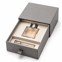 Coffret de boîtes en papier haut de gamme pour parfums avec base à tiroir magnétique pour présentoir de parfums en showroom