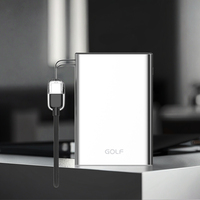 Prix d'usine O E M Chargeur portable au lithium, charge rapide PD 20W, bloc d'alimentation mini en métal, batterie externe 10000mAh avec câble