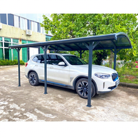 Abri de voiture moderne économique en polycarbonate pour l'Europe, avec structure en aluminium et auvent pare-soleil pour stationnement de voitures