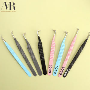 Pince à épiler pour l'isolement des cils Pince à épiler personnalisée en bonne fibre Ensemble de pointes en fibre Pince à épiler à volume de démarrage à 90 degrés - Product Image 5