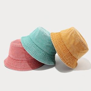 Fashion Trendy Vintage Washed Denim Fisherman <b>Hat</b> Summer Sunshade Character Solid Color Bucket <b>Hat</b> <b>for</b> Women - Product Image 2