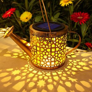 Luces Solares para Regadera, LED Blanco Cálido, Decoración de Jardín para Exteriores, Guirnaldas de Luces Solares Colgantes de Metal para Patio - Product Image 2