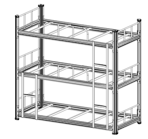 Modern <b>Triple</b> Steel <b>Bunk</b> <b>Beds</b> <b>for</b> <b>Adult</b> Use School Furniture <b>for</b> Dormitory & Apartment <b>for</b> Bedroom or Hospital - Product Image 1