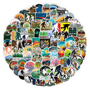 100 pièces extérieur Sasquatch sauvage Graffiti autocollants pour cadeau bouteille voiture décor étanche aventure <span class=keywords><strong>Camping</strong></span> <span class=keywords><strong>autocollant</strong></span> - Product Image 2