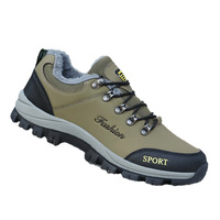 Chaussures d'hiver basses pour hommes, épaisses, pour l'extérieur, avec doublure polaire, bottes de randonnée, chaussures décontractées pour papa, modèle 099 CN