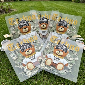 Transferencias DTF Personalizadas de Osos Hip Hop, Logotipo Personalizado, Tinta Ecológica Lavable, Pegatinas Resistentes al Calor, Listas para Prensar en <span class=keywords><strong>Ropa</strong></span> - Product Image 1