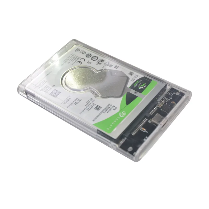Casing Hard Drive Eksternal HDD, Kotak SSD Mendukung Aluminium 2 5 Inci SATA III Ke USB 3 0 5Gbps Colokan Panas untuk Windows Mac OEM