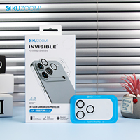 KUZOOM Protection d'écran en verre trempé pour téléphone portable 17 Pro 17 Pro Max Ultra Clair Protection d'objectif d'appareil photo invisible Anti-poussière Étanche