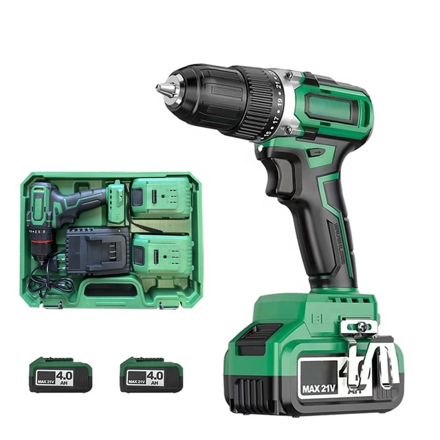 High Quality 21V Cordless Brushless Power Drill Tool Set