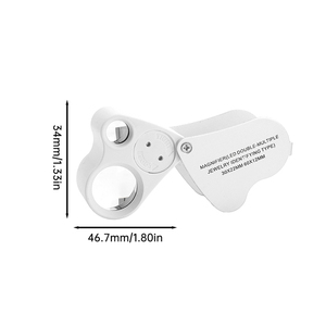 Lupa Plegable con Luz LED 30x 60x, Lupa de Bolsillo para Identificación de Joyas y Diamantes, Reparación - Product Image 5